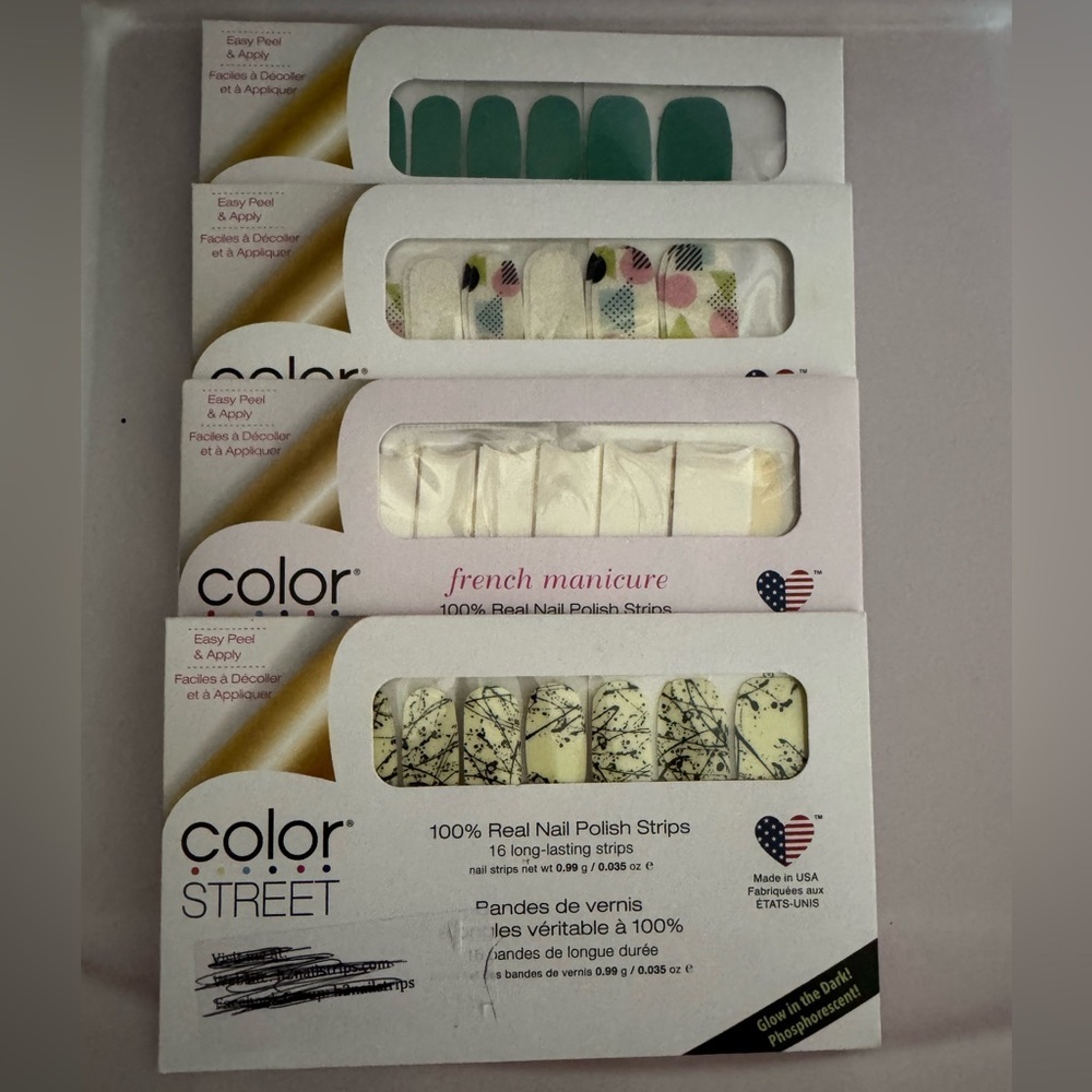 Color Street real Nail Polish Strips 4 sets